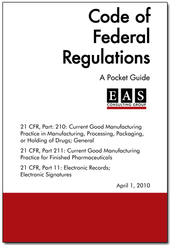 EAS Pocket Guide 21 CFR Part 210 211 11 Cover