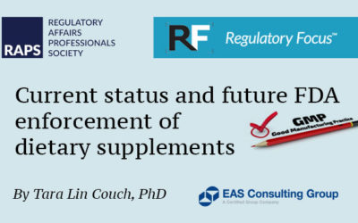 Tara Couch Discusses FDA Enforcement of Dietary Supplements in RAPS Regulatory Focus