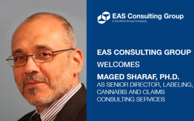 EAS Welcomes Maged Sharaf, Ph.D. as Senior Director, Labeling, Cannabis and Claims Consulting Services