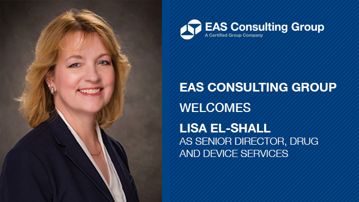 EAS Welcomes Lisa El-Shall as Senior Director, Drug and Device Services