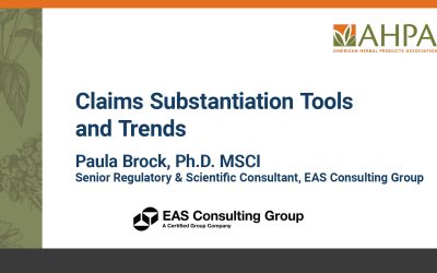 AHPA Claims Substantiation Tools and Trends