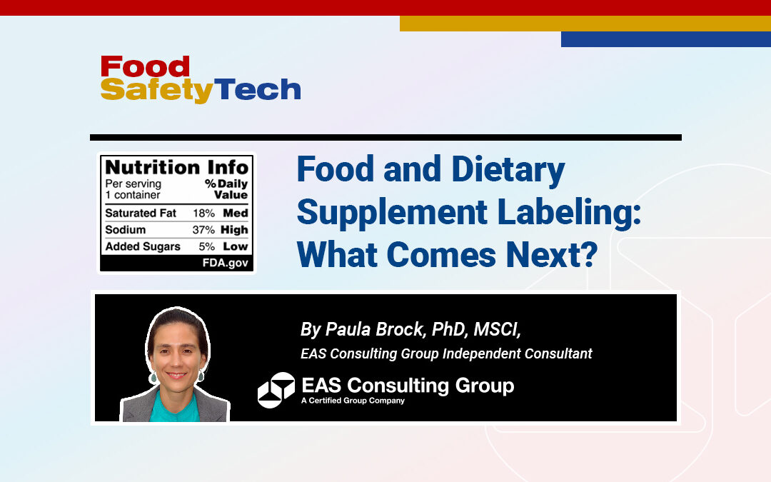 Food and Dietary Supplement Labeling: What Comes Next?